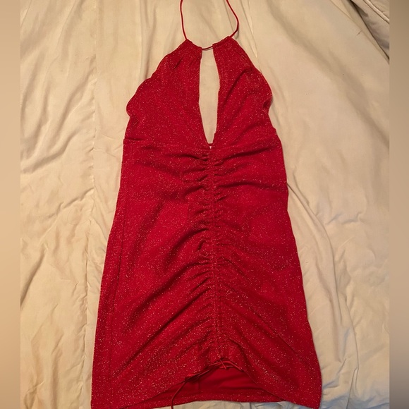 Super down red sparkly dress size L - Picture 4 of 4